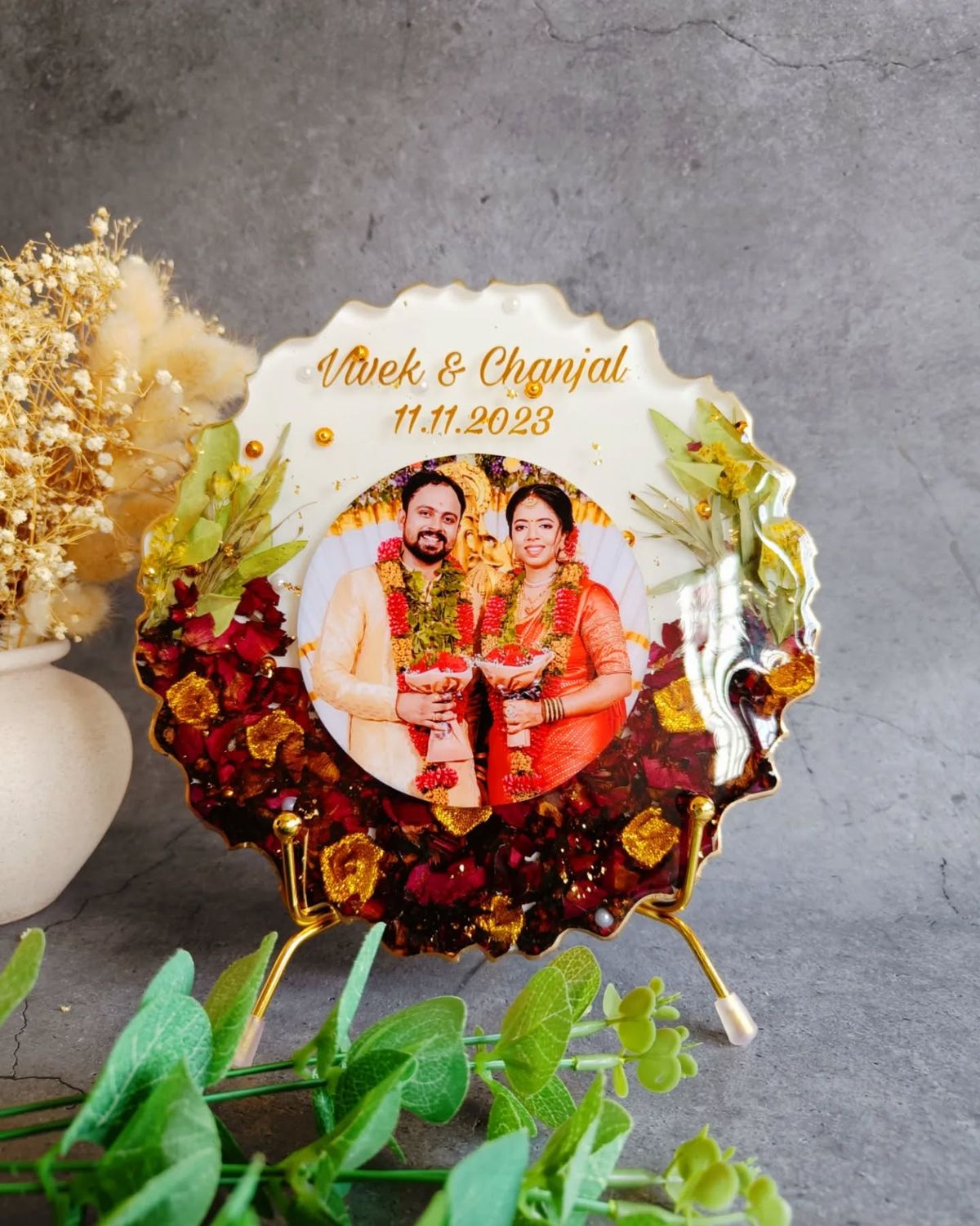 6" Compact Round Varmala Frame