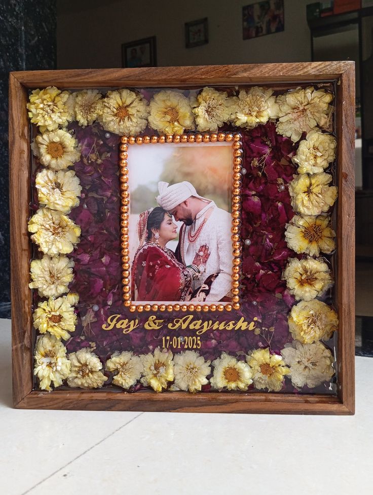 14×14 Premium Full-Fill Deep Varmala Preservation Frame