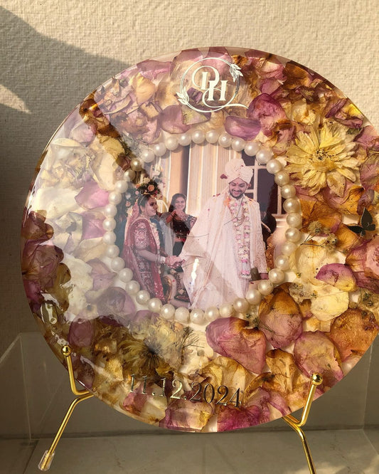 8" Elegant Round Resin Memory Frame